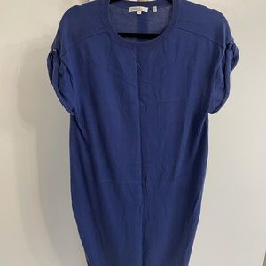 VINCE Women's Sleeveless Blue Sweater Dress Sz S